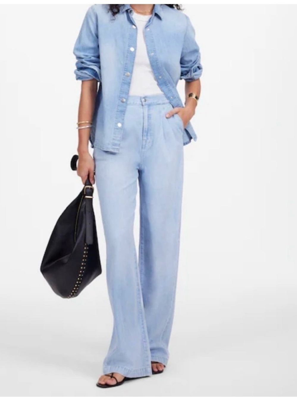 NWT The Harlow Wide-Leg Jean: Airy Denim Edition Noll Wash Size 29 “Read”